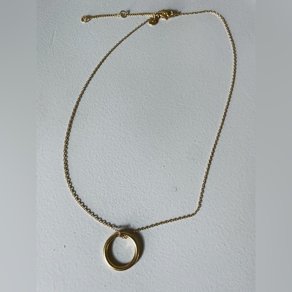 Madewell adjustable necklace with ring charm. EUC